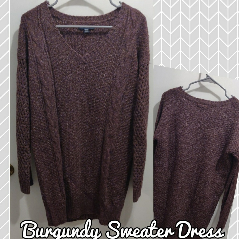 Burgundy Sweater Dress
